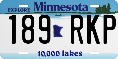 MN license plate 189RKP