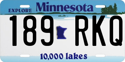 MN license plate 189RKQ