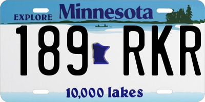 MN license plate 189RKR