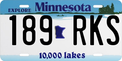 MN license plate 189RKS