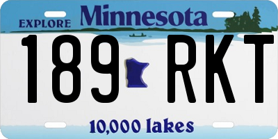 MN license plate 189RKT