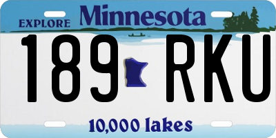 MN license plate 189RKU