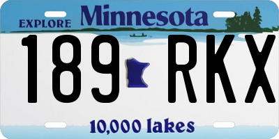 MN license plate 189RKX