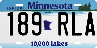 MN license plate 189RLA