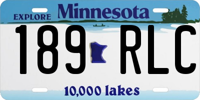 MN license plate 189RLC