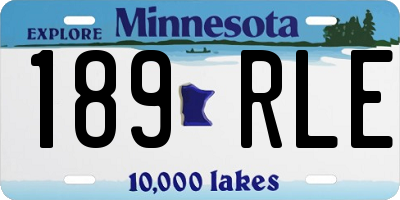 MN license plate 189RLE