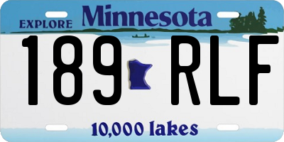 MN license plate 189RLF