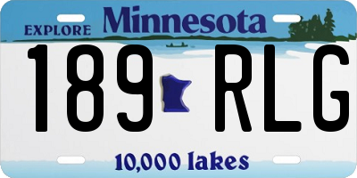 MN license plate 189RLG