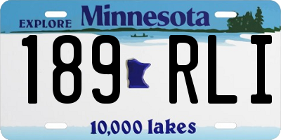 MN license plate 189RLI
