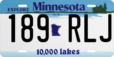 MN license plate 189RLJ