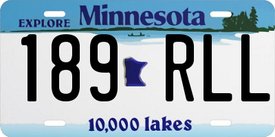 MN license plate 189RLL