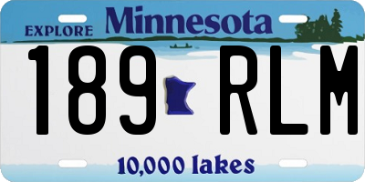 MN license plate 189RLM