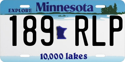 MN license plate 189RLP