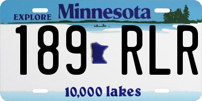 MN license plate 189RLR
