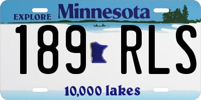 MN license plate 189RLS