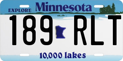 MN license plate 189RLT
