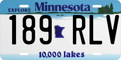 MN license plate 189RLV