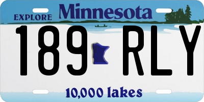 MN license plate 189RLY