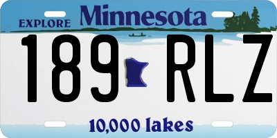 MN license plate 189RLZ