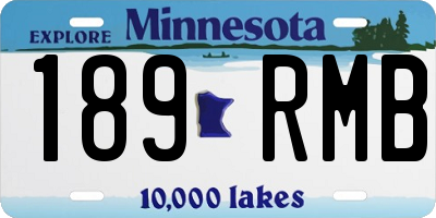 MN license plate 189RMB