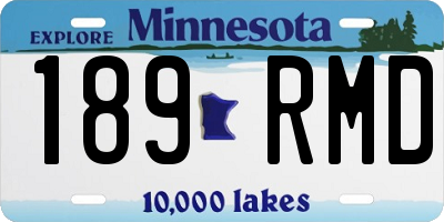 MN license plate 189RMD