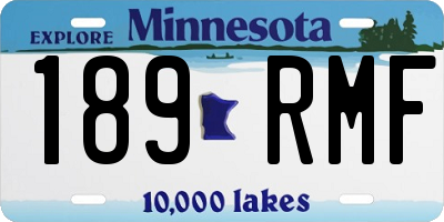 MN license plate 189RMF