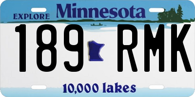 MN license plate 189RMK