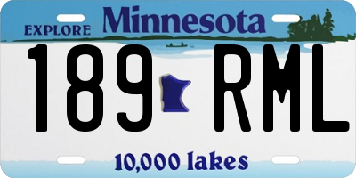 MN license plate 189RML