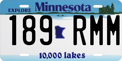 MN license plate 189RMM