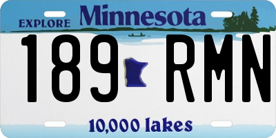 MN license plate 189RMN