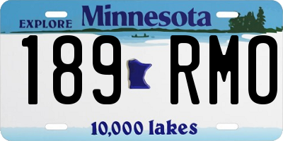 MN license plate 189RMO