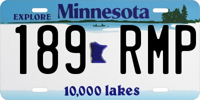 MN license plate 189RMP