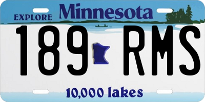 MN license plate 189RMS