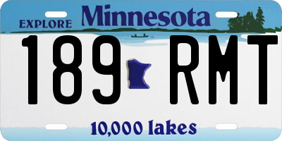 MN license plate 189RMT