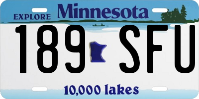 MN license plate 189SFU