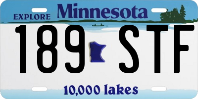 MN license plate 189STF