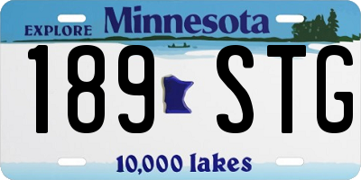 MN license plate 189STG