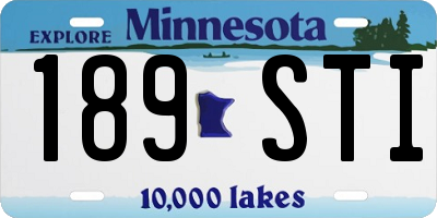 MN license plate 189STI