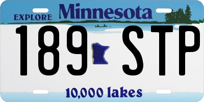 MN license plate 189STP