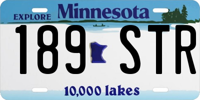 MN license plate 189STR