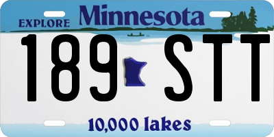 MN license plate 189STT
