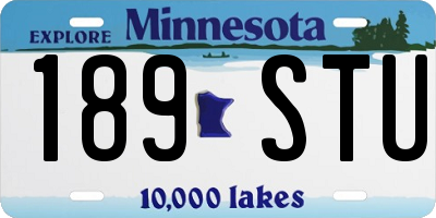 MN license plate 189STU