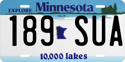 MN license plate 189SUA