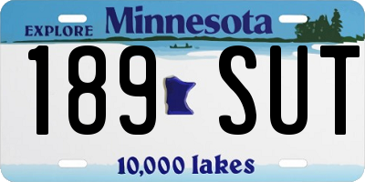 MN license plate 189SUT