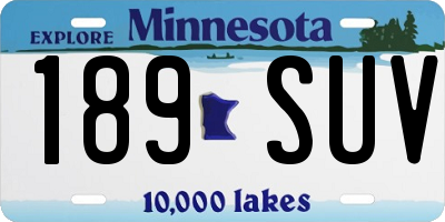 MN license plate 189SUV
