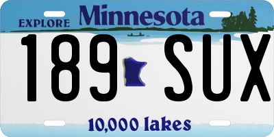 MN license plate 189SUX