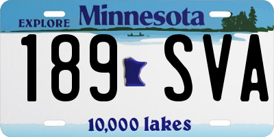 MN license plate 189SVA