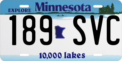 MN license plate 189SVC