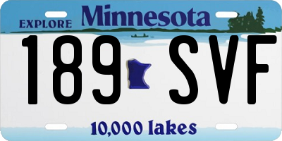 MN license plate 189SVF