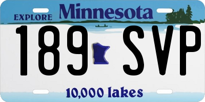 MN license plate 189SVP